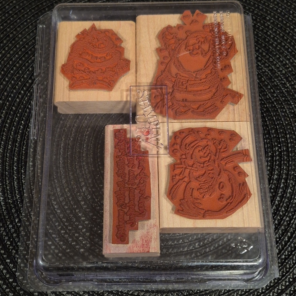 STAMPIN' UP! Retired 2007 'Jolliest Time Of The Year' Stamp Set, Set of 4 Stamps - Picture 5 of 8